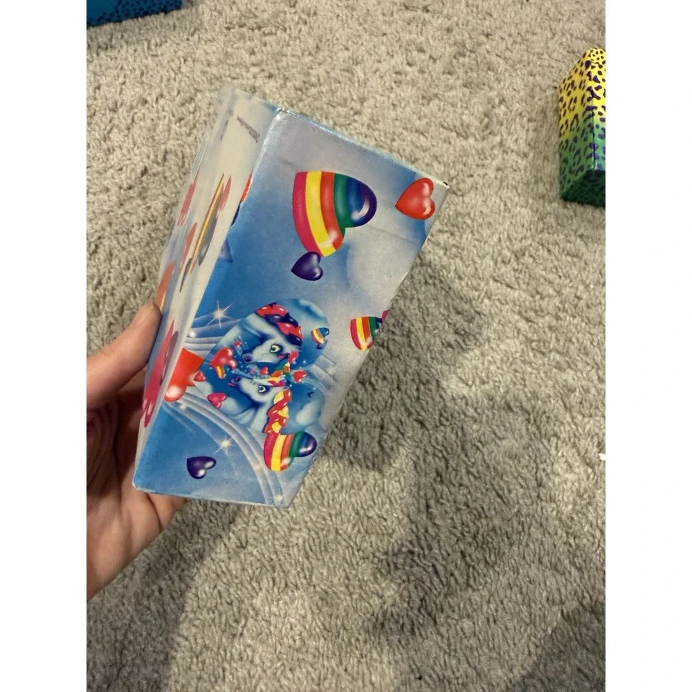 1980s‎ Vintage Lisa Frank Unicorn Rainbow Love Hearts Pencil Cardboard Box